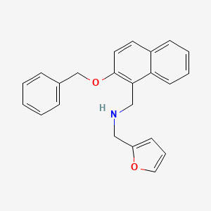 molecular formula C23H21NO2 B12483194 1-[2-(benzyloxy)naphthalen-1-yl]-N-(furan-2-ylmethyl)methanamine 