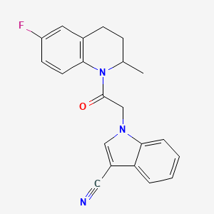 1-[2-(6-fluoro-2-methyl-3,4-dihydroquinolin-1(2H)-yl)-2-oxoethyl]-1H-indole-3-carbonitrile