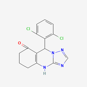 molecular formula C15H12Cl2N4O B12483214 9-(2,6-dichlorophenyl)-5,6,7,9-tetrahydro[1,2,4]triazolo[5,1-b]quinazolin-8(4H)-one 