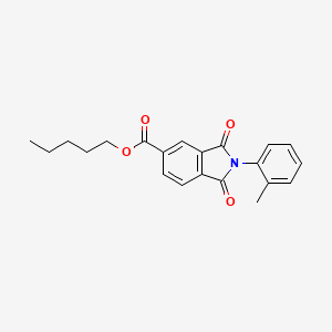 molecular formula C21H21NO4 B12483216 Pentyl 2-(2-methylphenyl)-1,3-dioxoisoindole-5-carboxylate 