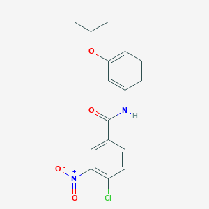 molecular formula C16H15ClN2O4 B12483218 4-chloro-3-nitro-N-[3-(propan-2-yloxy)phenyl]benzamide 