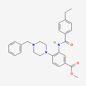 Methyl 4-(4-benzylpiperazin-1-yl)-3-{[(4-ethylphenyl)carbonyl]amino}benzoate