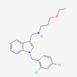 N-{[1-(2,4-dichlorobenzyl)-1H-indol-3-yl]methyl}-3-ethoxypropan-1-amine