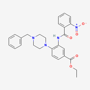 Ethyl 4-(4-benzylpiperazin-1-yl)-3-{[(2-nitrophenyl)carbonyl]amino}benzoate