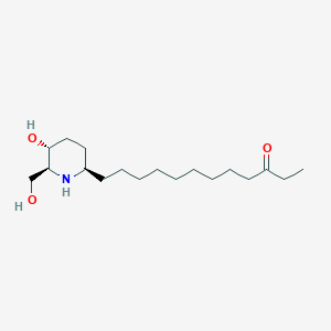 molecular formula C18H35NO3 B1248326 (-)-Prosophylline 