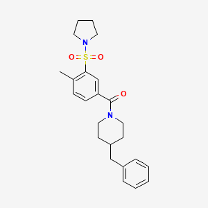 (4-Benzylpiperidin-1-yl)[4-methyl-3-(pyrrolidin-1-ylsulfonyl)phenyl]methanone