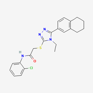 N-(2-chlorophenyl)-2-{[4-ethyl-5-(5,6,7,8-tetrahydronaphthalen-2-yl)-4H-1,2,4-triazol-3-yl]sulfanyl}acetamide