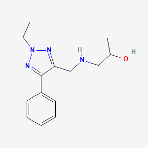 molecular formula C14H20N4O B12483302 1-{[(2-ethyl-5-phenyl-2H-1,2,3-triazol-4-yl)methyl]amino}-2-propanol 