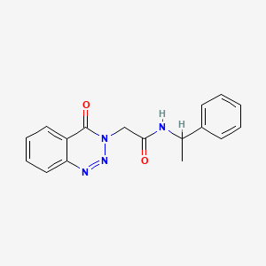 2-(4-oxo-1,2,3-benzotriazin-3(4H)-yl)-N-(1-phenylethyl)acetamide