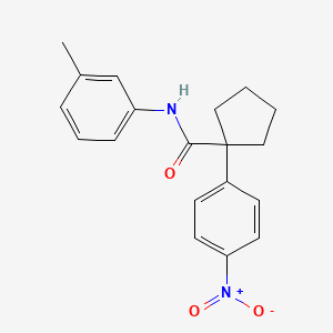 molecular formula C19H20N2O3 B12483339 N-(3-methylphenyl)-1-(4-nitrophenyl)cyclopentanecarboxamide 