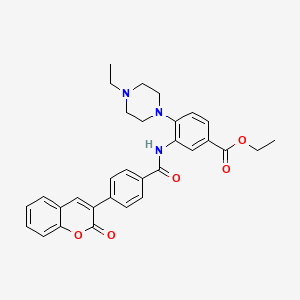 ethyl 4-(4-ethylpiperazin-1-yl)-3-({[4-(2-oxo-2H-chromen-3-yl)phenyl]carbonyl}amino)benzoate