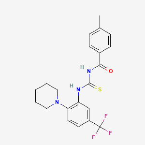 4-methyl-N-{[2-(piperidin-1-yl)-5-(trifluoromethyl)phenyl]carbamothioyl}benzamide