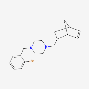 molecular formula C19H25BrN2 B12483350 1-(Bicyclo[2.2.1]hept-5-en-2-ylmethyl)-4-(2-bromobenzyl)piperazine 