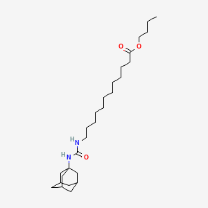 molecular formula C27H48N2O3 B1248337 12-(3-Adamantan-1-yl-ureido)-dodecanoic acid butyl ester 