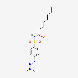 molecular formula C16H26N4O3S B12483391 N-({4-[(1E)-3,3-dimethyltriaz-1-en-1-yl]phenyl}sulfonyl)octanamide 