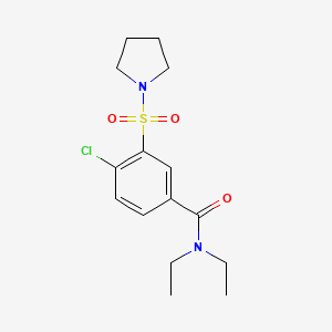 4-chloro-N,N-diethyl-3-(pyrrolidin-1-ylsulfonyl)benzamide