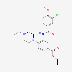 Ethyl 3-{[(3-chloro-4-methoxyphenyl)carbonyl]amino}-4-(4-ethylpiperazin-1-yl)benzoate