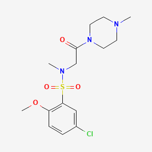 5-chloro-2-methoxy-N-methyl-N-[2-(4-methylpiperazin-1-yl)-2-oxoethyl]benzenesulfonamide