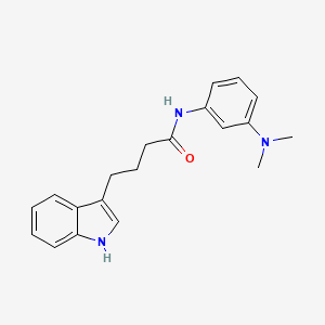 molecular formula C20H23N3O B12483420 N-[3-(dimethylamino)phenyl]-4-(1H-indol-3-yl)butanamide 