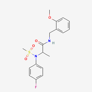 N~2~-(4-fluorophenyl)-N-(2-methoxybenzyl)-N~2~-(methylsulfonyl)alaninamide