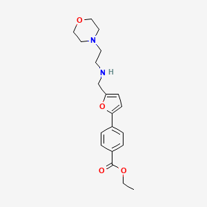 Ethyl 4-[5-({[2-(morpholin-4-yl)ethyl]amino}methyl)furan-2-yl]benzoate