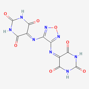 5-({4-[(2,4,6-Trioxo-1,3-diazinan-5-ylidene)amino]-1,2,5-oxadiazol-3-YL}imino)-1,3-diazinane-2,4,6-trione