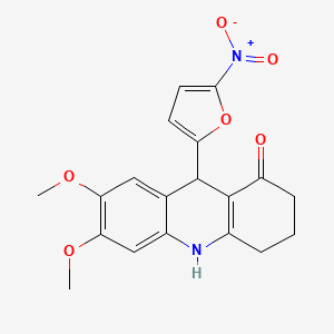 6,7-dimethoxy-9-(5-nitrofuran-2-yl)-3,4,9,10-tetrahydroacridin-1(2H)-one