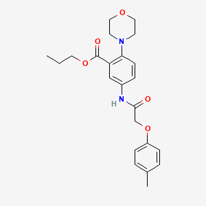 Propyl 5-{[(4-methylphenoxy)acetyl]amino}-2-(morpholin-4-yl)benzoate