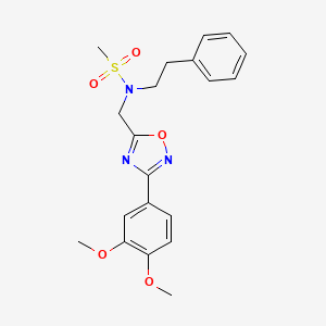 N-{[3-(3,4-dimethoxyphenyl)-1,2,4-oxadiazol-5-yl]methyl}-N-(2-phenylethyl)methanesulfonamide