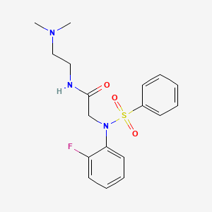 N-[2-(Dimethylamino)ethyl]-2-[N-(2-fluorophenyl)benzenesulfonamido]acetamide