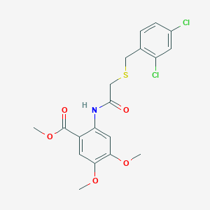 Methyl 2-({[(2,4-dichlorobenzyl)sulfanyl]acetyl}amino)-4,5-dimethoxybenzoate