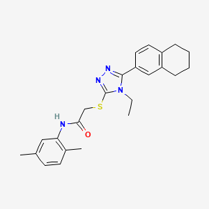 N-(2,5-dimethylphenyl)-2-{[4-ethyl-5-(5,6,7,8-tetrahydronaphthalen-2-yl)-4H-1,2,4-triazol-3-yl]sulfanyl}acetamide