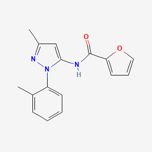 molecular formula C16H15N3O2 B12483499 N-[3-methyl-1-(2-methylphenyl)-1H-pyrazol-5-yl]furan-2-carboxamide 