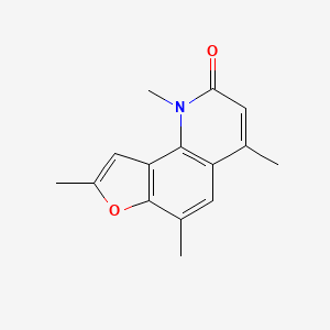 molecular formula C15H15NO2 B1248350 1,4,6,8-Tetramethylfuro[2,3-h]quinolin-2(1h)-one 