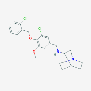 N-{3-chloro-4-[(2-chlorobenzyl)oxy]-5-methoxybenzyl}-1-azabicyclo[2.2.2]octan-3-amine