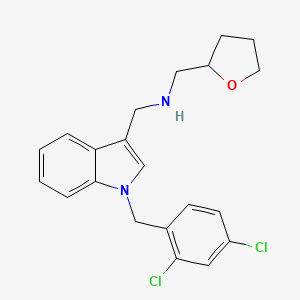 1-[1-(2,4-dichlorobenzyl)-1H-indol-3-yl]-N-(tetrahydrofuran-2-ylmethyl)methanamine