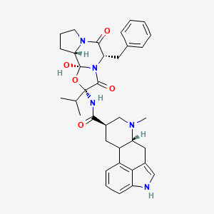 molecular formula C35H41N5O5 B1248352 (6aR,9R)-N-[(1S,2S,4R,7S)-7-benzyl-2-hydroxy-5,8-dioxo-4-propan-2-yl-3-oxa-6,9-diazatricyclo[7.3.0.02,6]dodecan-4-yl]-7-methyl-6,6a,8,9,10,10a-hexahydro-4H-indolo[4,3-fg]quinoline-9-carboxamide 