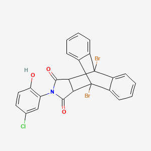 1,8-Dibromo-17-(5-chloro-2-hydroxyphenyl)-17-azapentacyclo[6.6.5.0~2,7~.0~9,14~.0~15,19~]nonadeca-2,4,6,9,11,13-hexaene-16,18-dione (non-preferred name)