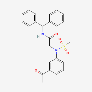 N~2~-(3-acetylphenyl)-N-(diphenylmethyl)-N~2~-(methylsulfonyl)glycinamide