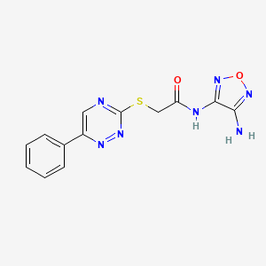 molecular formula C13H11N7O2S B12483548 N-(4-amino-1,2,5-oxadiazol-3-yl)-2-[(6-phenyl-1,2,4-triazin-3-yl)sulfanyl]acetamide 