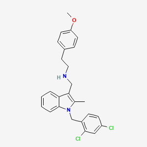 N-{[1-(2,4-dichlorobenzyl)-2-methyl-1H-indol-3-yl]methyl}-2-(4-methoxyphenyl)ethanamine