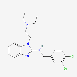 molecular formula C20H24Cl2N4 B12483566 N-(3,4-dichlorobenzyl)-1-[2-(diethylamino)ethyl]-1H-benzimidazol-2-amine 