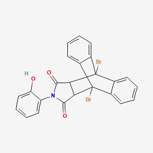 1,8-Dibromo-17-(2-hydroxyphenyl)-17-azapentacyclo[6.6.5.0~2,7~.0~9,14~.0~15,19~]nonadeca-2,4,6,9,11,13-hexaene-16,18-dione (non-preferred name)