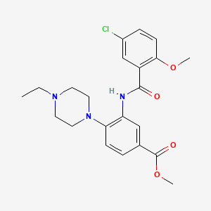 Methyl 3-{[(5-chloro-2-methoxyphenyl)carbonyl]amino}-4-(4-ethylpiperazin-1-yl)benzoate