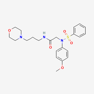 N~2~-(4-methoxyphenyl)-N-[3-(morpholin-4-yl)propyl]-N~2~-(phenylsulfonyl)glycinamide