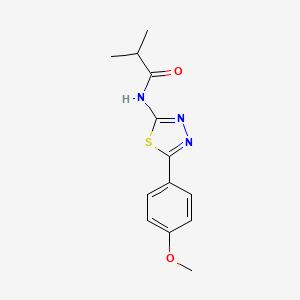 molecular formula C13H15N3O2S B12483612 N-[5-(4-methoxyphenyl)-1,3,4-thiadiazol-2-yl]-2-methylpropanamide 