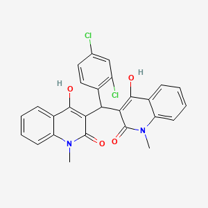 3,3'-[(2,4-dichlorophenyl)methanediyl]bis(4-hydroxy-1-methylquinolin-2(1H)-one)