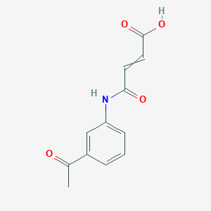 molecular formula C12H11NO4 B12483654 (2E)-3-[(3-acetylphenyl)carbamoyl]prop-2-enoic acid 