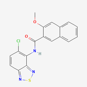 molecular formula C18H12ClN3O2S B12483665 N-(5-chloro-2,1,3-benzothiadiazol-4-yl)-3-methoxynaphthalene-2-carboxamide 