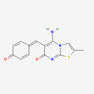 (6Z)-6-(4-hydroxybenzylidene)-5-imino-2-methyl-5,6-dihydro-7H-[1,3]thiazolo[3,2-a]pyrimidin-7-one